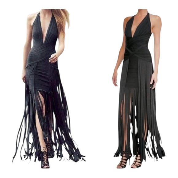 Herve Leger Dresses & Skirts - Herve Leger Black Halter Bodycon Dress